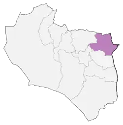 Location of Zirkuh County in&nbsp;South Khorasan&nbsp;province