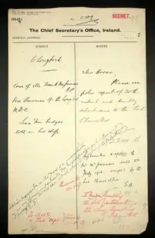 British Army military intelligence file for Frank McGuinness